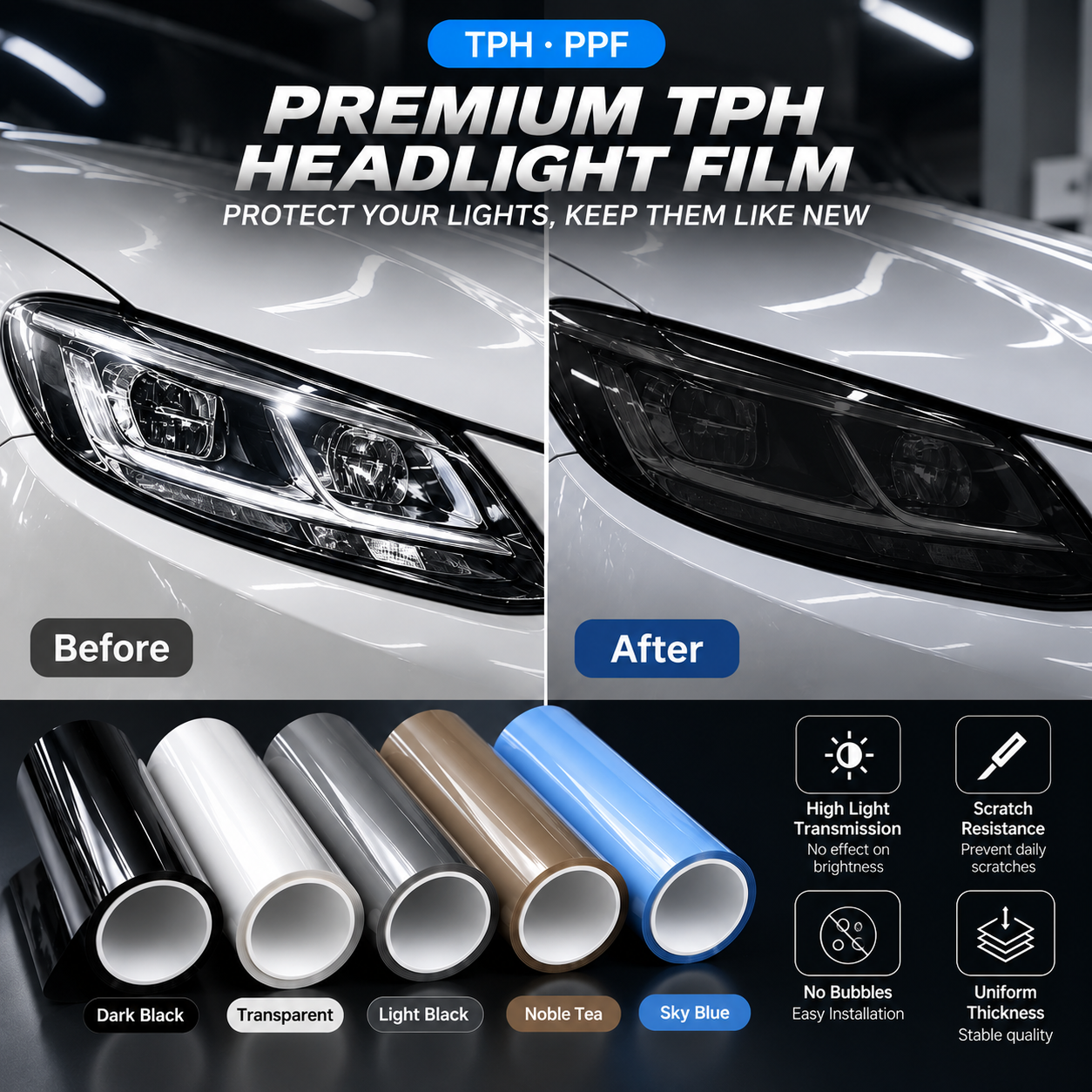 TPH Car Headlight Protective Film - Image 3