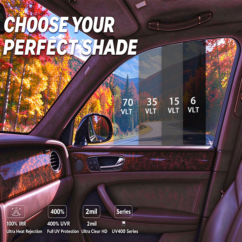 UV400 HD Ceramic Car Window Film, IRR 100%, 2mil